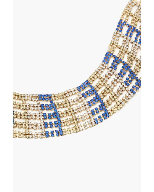 Rosantica Blue Gold-tone Crystal Choker