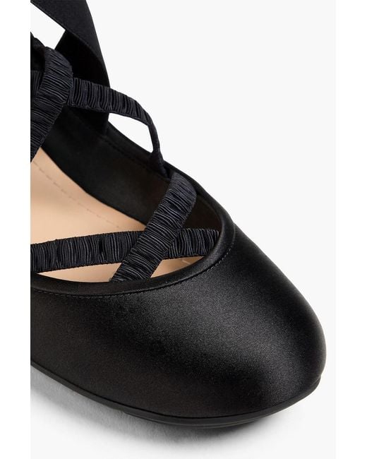 Dior Black Shade Satin Ballet Flats