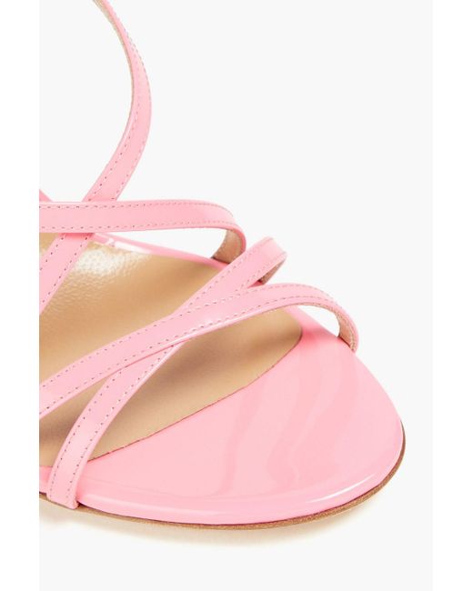 Sergio Rossi Pink Bon Ton Patent-leather Sandals