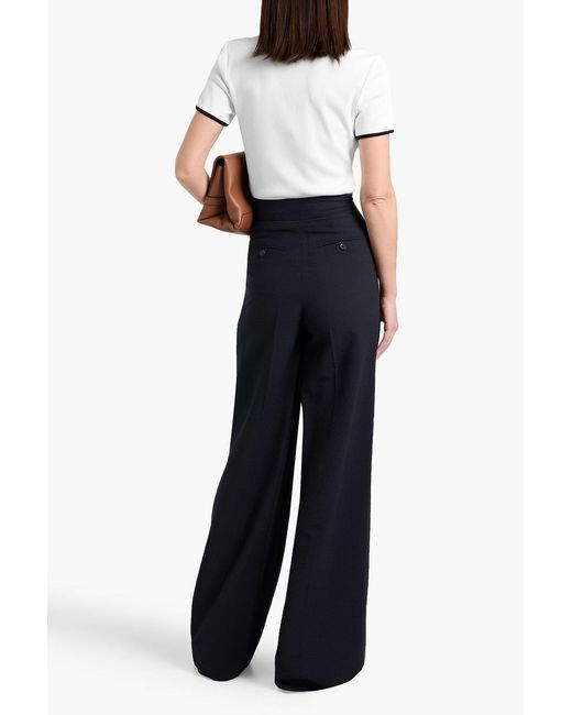 Veronica Beard White Kearney Pima Cotton-Blend Jersey Polo Shirt