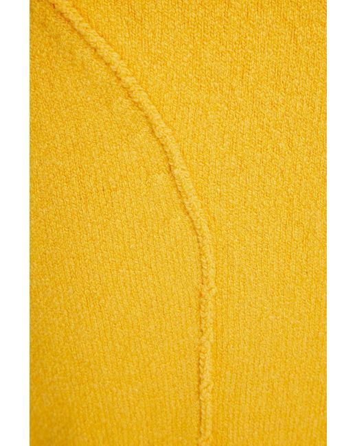 Rick Owens Yellow Cashmere-Blend Maxi Skirt