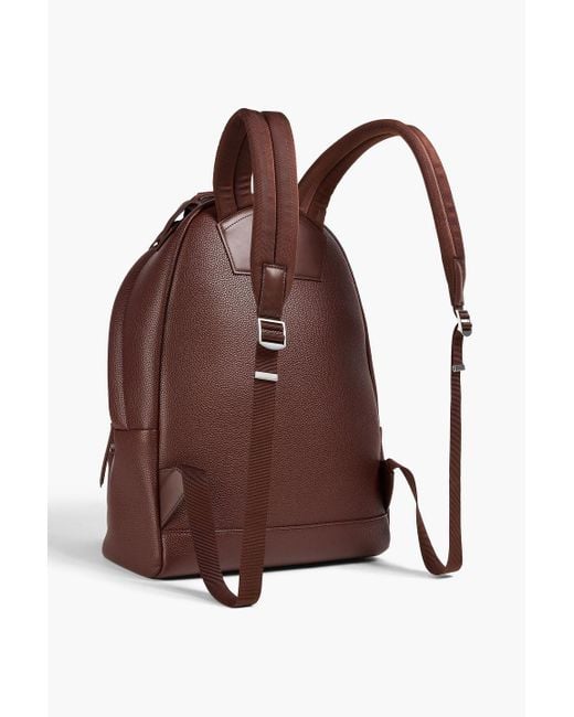 Sandro Brown Textured Backpack for men