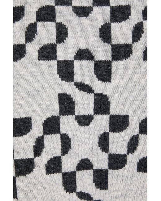 Jonathan Simkhai White Jacquard-Knit Wool And Cashmere-Blend Turtleneck Sweater