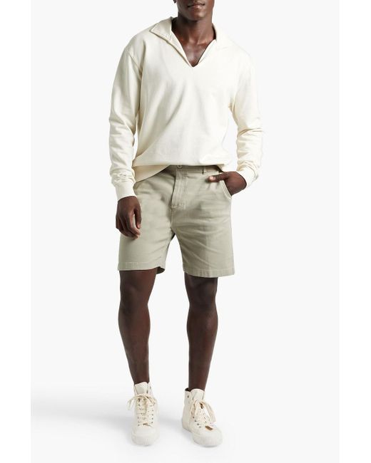 Onia Natural Cotton-blend Twill Shorts for men