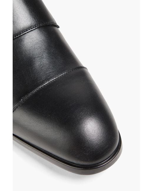 Bally Black Scardino Leather Monk-Strap Shoes for men
