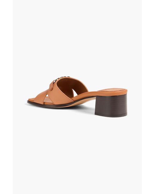 Ferragamo White Lorelie sandalen aus leder mit verzierung