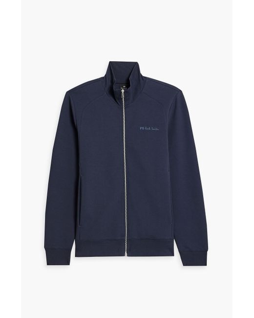Paul Smith Blue Cotton-blend Track Jacket for men