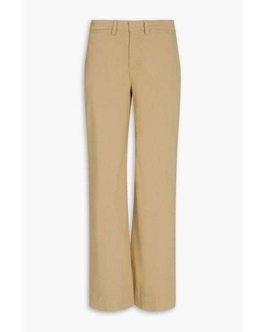 FRAME Natural Hose mit weitem bein aus twill aus einer baumwollmischung