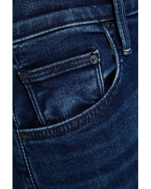 Mother Blue Hoch sitzende jeans "tomcat roller" mit weitem bein