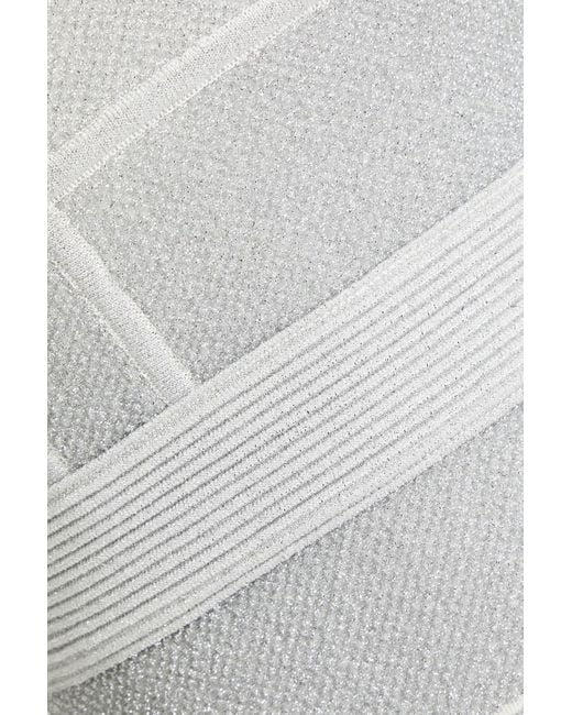 Hervé Léger White Bandage Maxi Dress