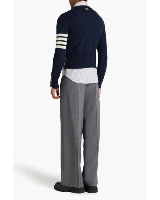 Thom Browne Wollpullover mit streifen in Blue für Herren
