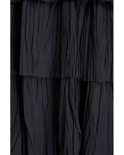 Ulla Johnson Black Vesna minikleid aus plissiertem satin
