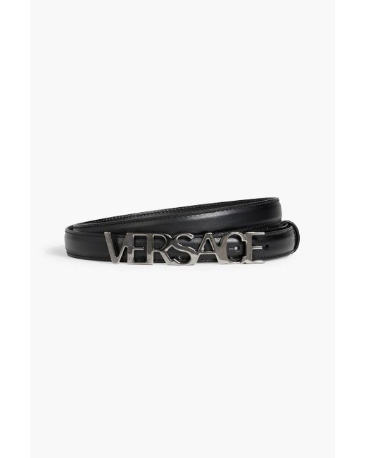 Versace Black Leather Belt for men
