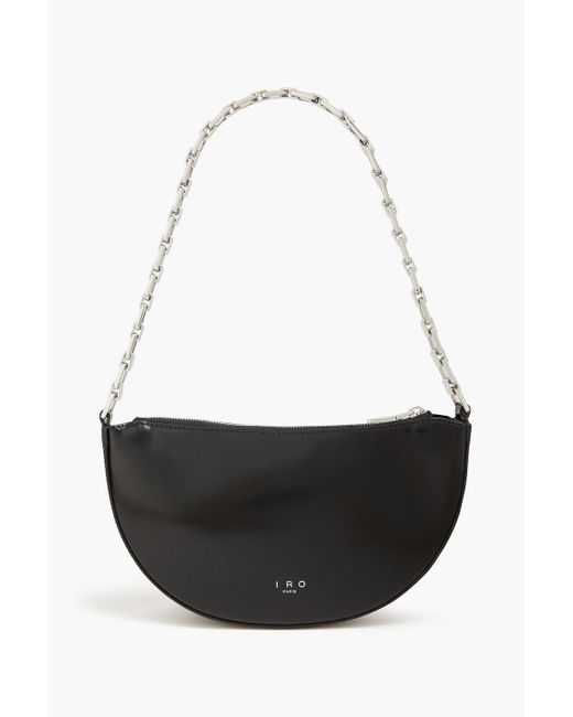 IRO Black Leather Shoulder Bag