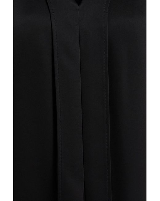 Theory Black Satin Blouse