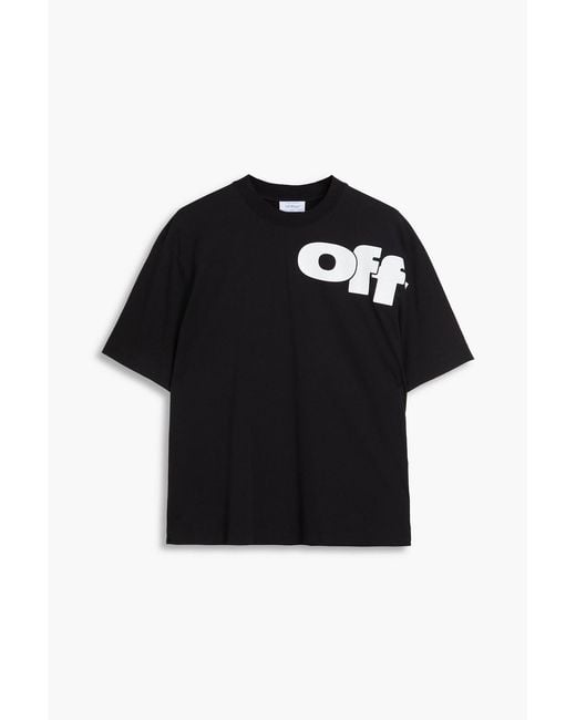 Off-White c/o Virgil Abloh Black Logo-Print Cotton-Jersey T-Shirt for men