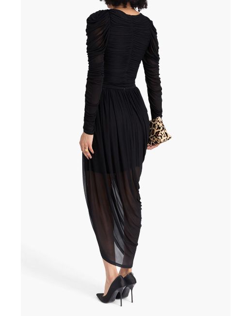 Zimmermann Black Draped Jersey Maxi Skirt