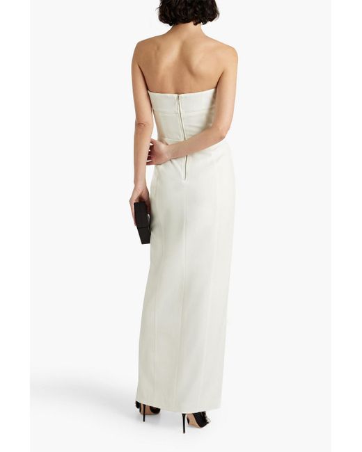 Nicholas White Pernille Strapless Crepe Gown