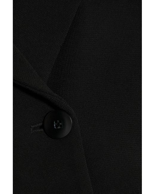 Tibi Black Wren Double-Breasted Crepe Blazer