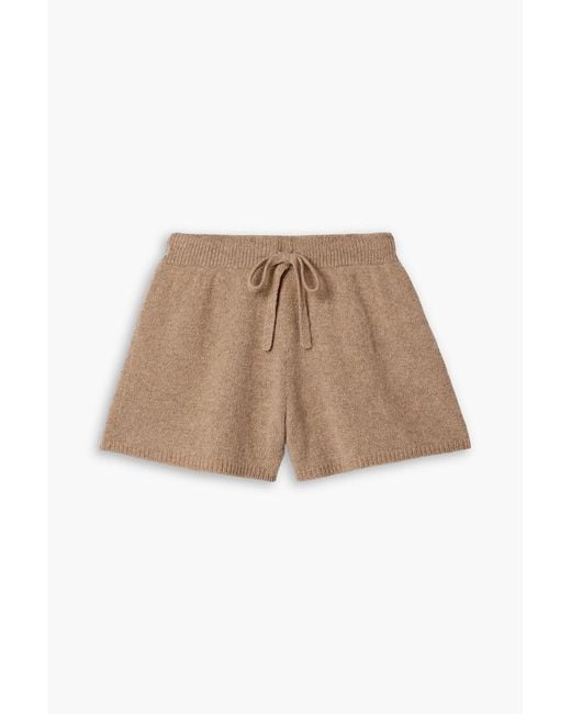 The Elder Statesman Natural Cashmere Shorts
