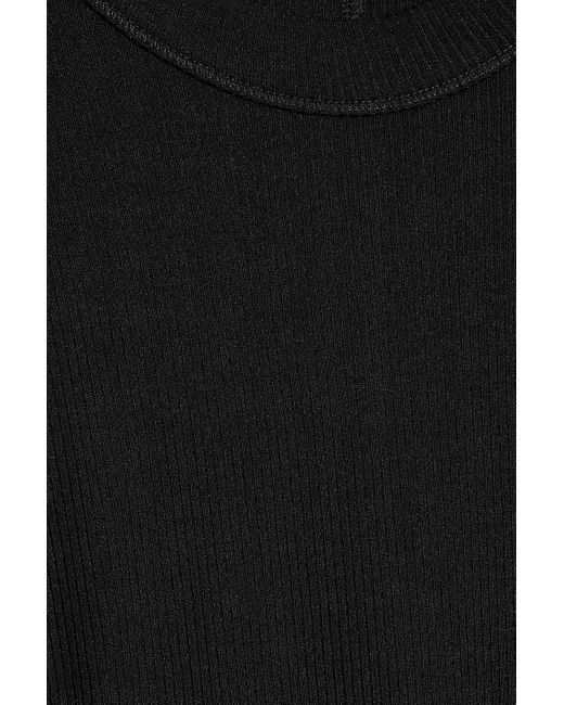 BITE STUDIOS Black Foundation Ribbed-knit Midi Dress