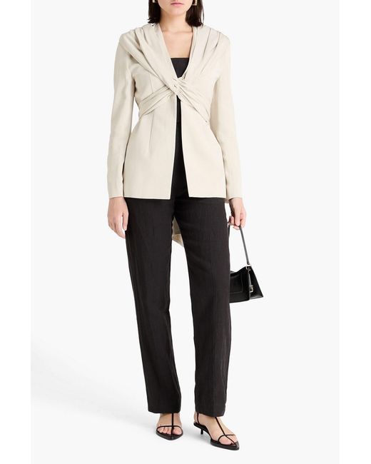 TOVE Natural Draped Faille Blazer