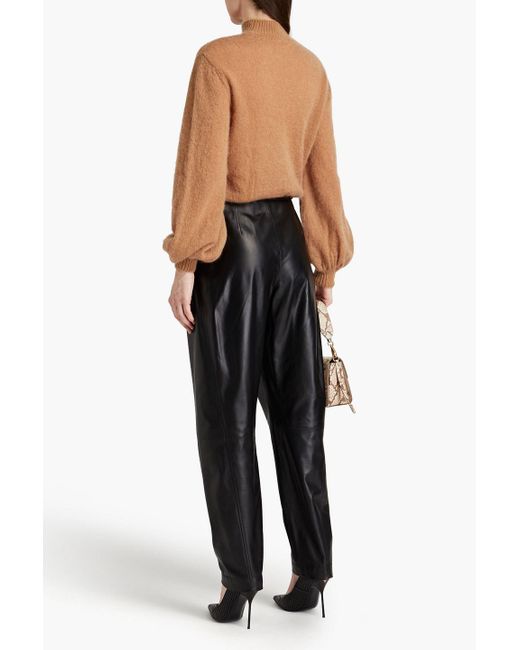 Alberta ferretti store leather pants