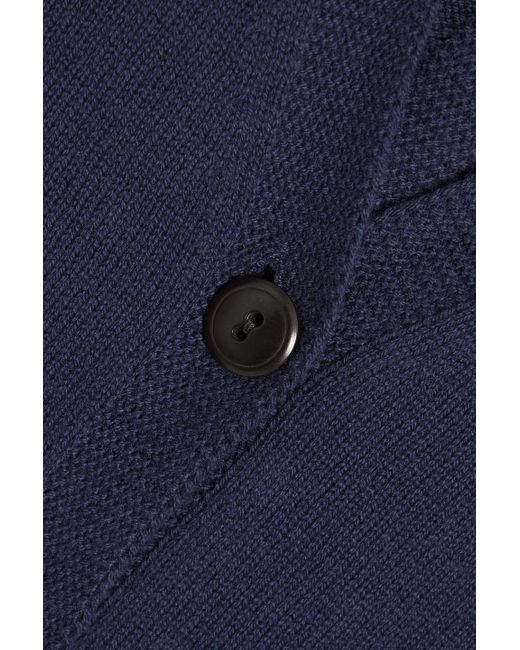 Alex Mill Blue Emilia Cotton And Merino Wool-blend Vest