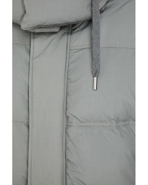 AMI Gray Oversized Quilted Shell Down Jacket for men