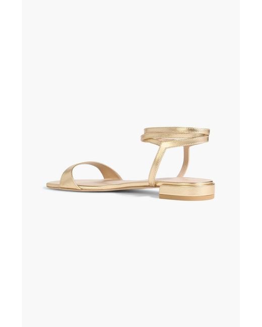 Stuart Weitzman Metallic Leather Sandals