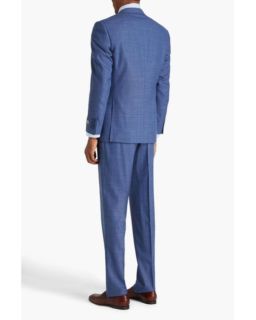 Canali Blue Slim-fit Wool Suit for men