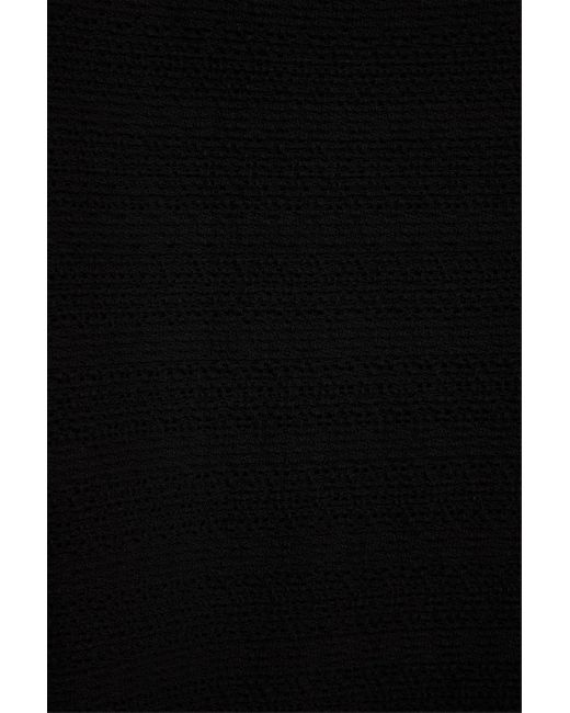 Rag & Bone Black Julia Pointelle-Knit Top