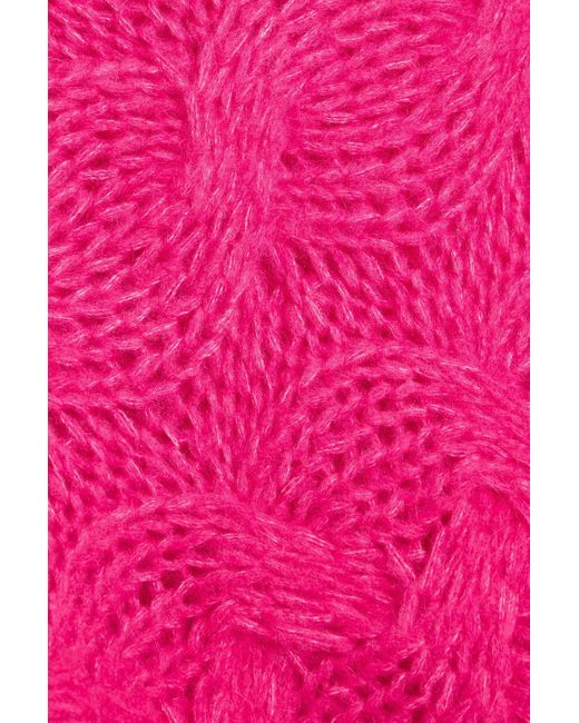 Farm Rio Pink Pullover mit zopfstrickmuster