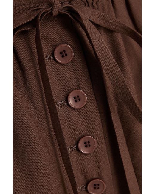 A.Emery Brown Cora Belted Twill Shorts