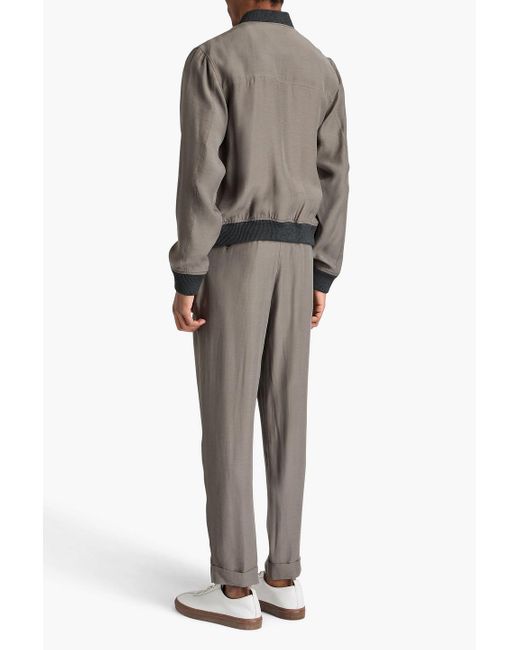 Officine Generale Gray Stefano Lyocell Bomber Jacket for men