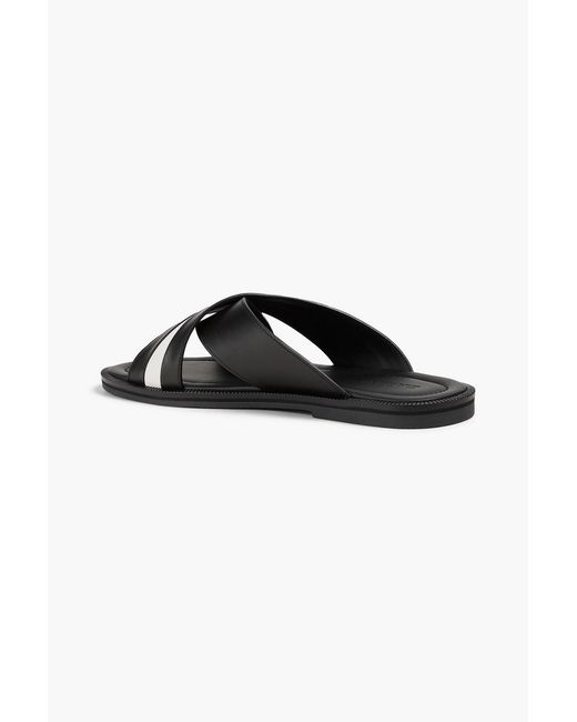 Bally Black Jaabir Two-Tone Leather Sandals for men