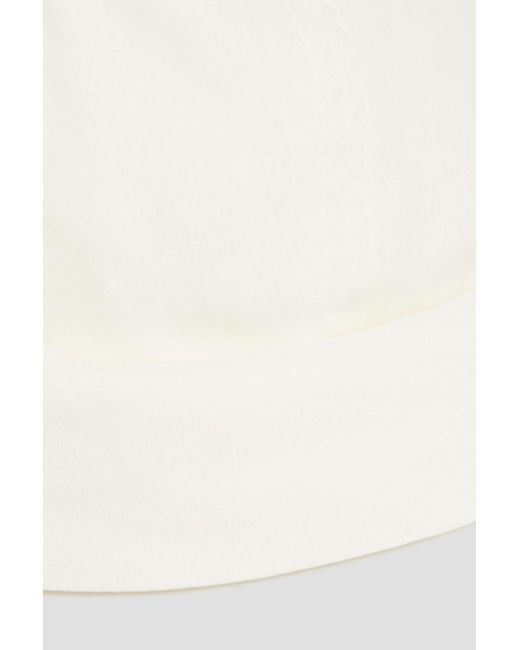 Jil Sander White Cotton-velvet Hat