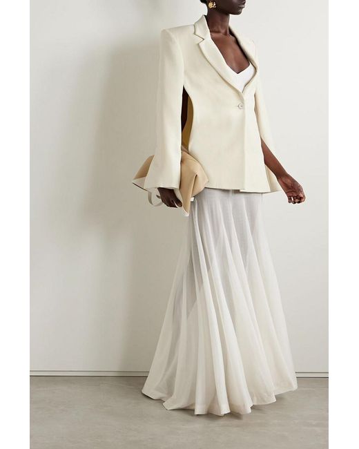 Brandon Maxwell Natural Wool-Blend Blazer