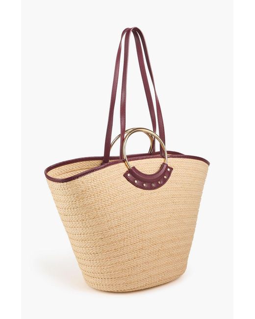Claudie Pierlot Natural Leather-trimmed Paper Tote