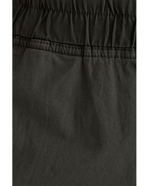 James Perse Gray Stretch-cotton Poplin Shorts