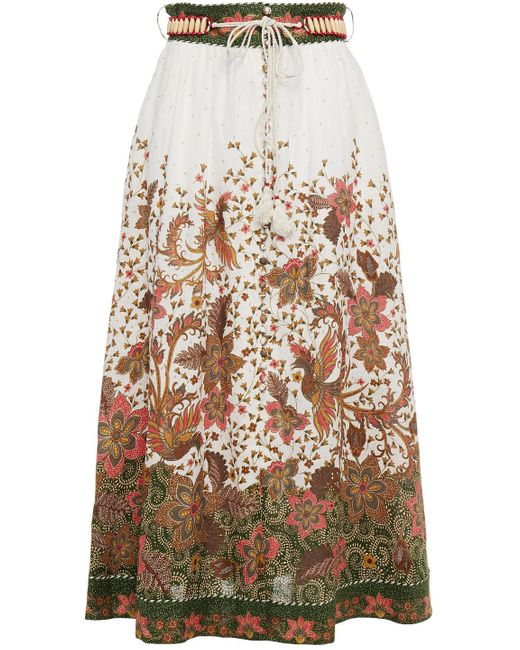 zimmermann snake print skirt