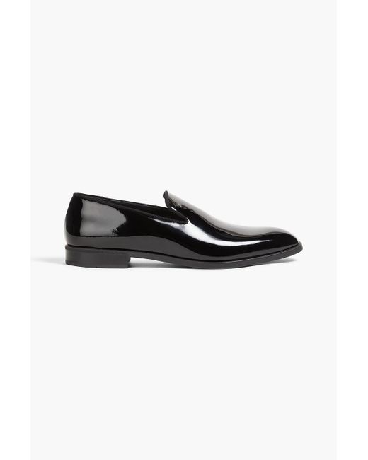 Emporio Armani Loafers aus lackleder in Black für Herren
