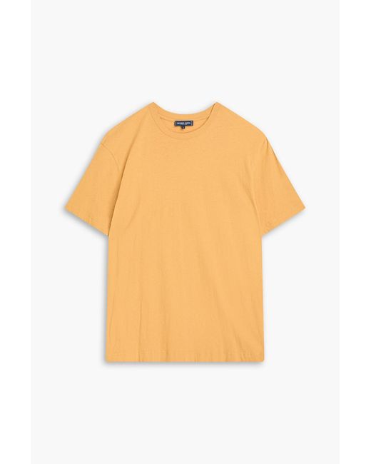 Frescobol Carioca Orange Cotton And Linen-Blend Jersey T-Shirt for men
