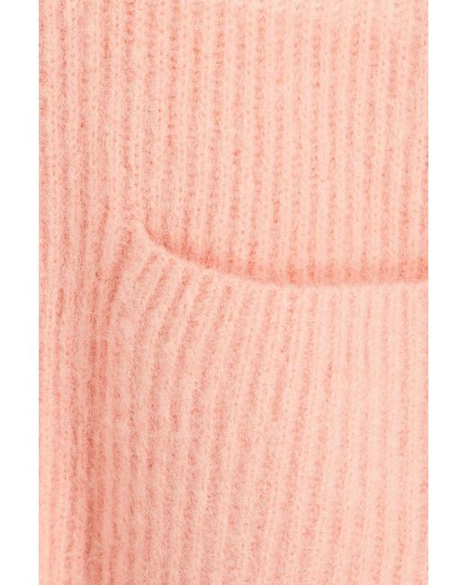 Holzweiler Pink Cardigan aus rippstrick mit reißverschluss