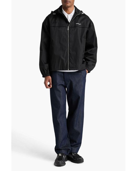 Off-White c/o Virgil Abloh Black Shell Hooded Jacket for men