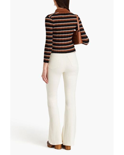 Rag & Bone White High-rise Flared Jeans