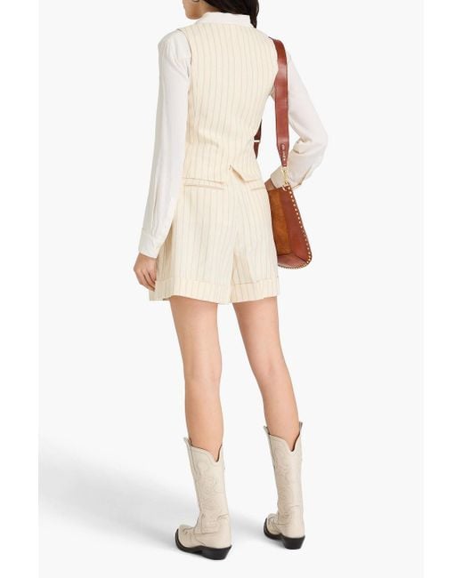 Zimmermann Natural Pinstriped Twill Vest