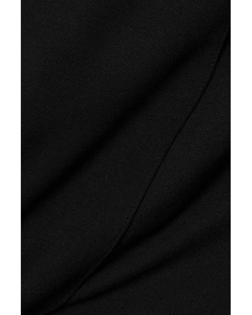 Leset Black Rio Belted Stretch-jersey Straight-leg Pants