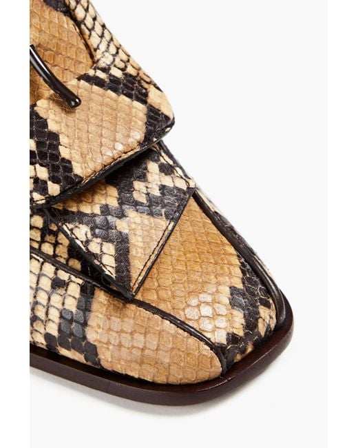 Tory Burch Multicolor Snake-effect Leather Pumps