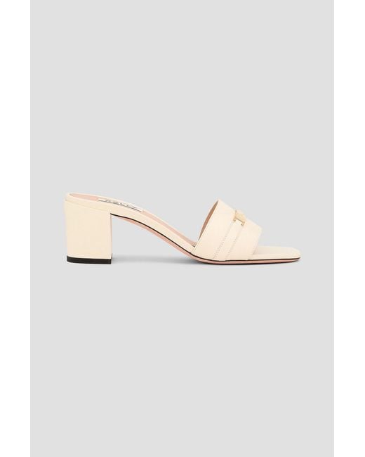 Bally White Danika 55 Leather Mules